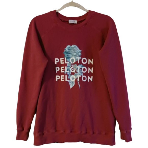Peloton Maroon Cotton Sweatshirt Oversized - Picture 1 of 7